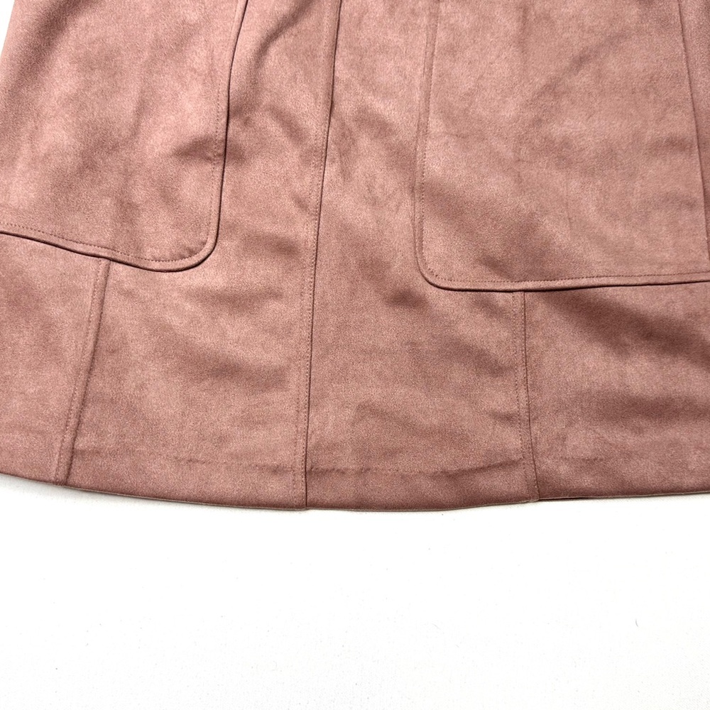 Marc New York Dusty Rose Faux Suede Mini Skirt Size Small NWT - Picture 3 of 6